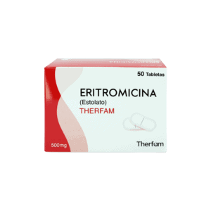 Eritromicina Therfarm 500mg, 1 de 10 tabletas
