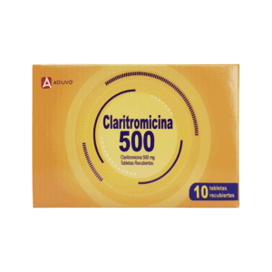 Claritromicina Adiuvo 500mg , 1 de 10 Tabletas Recubiertas