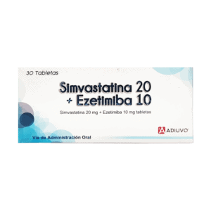 Simvastatina+Ezetimiba Adiuvo 20mg/10mg , 30 tabletas