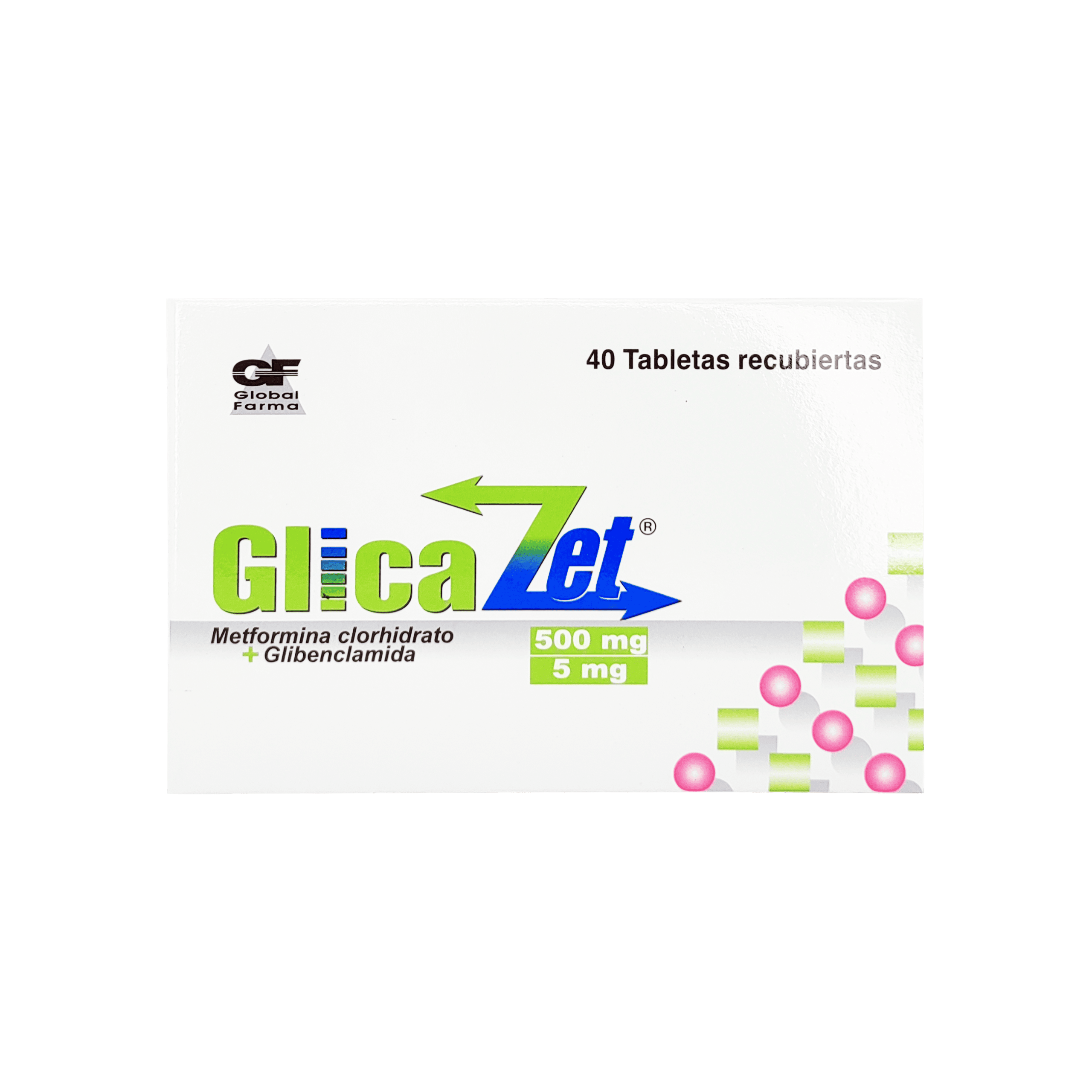 907_Glicazet 500mg_5mg, 40 tabletas